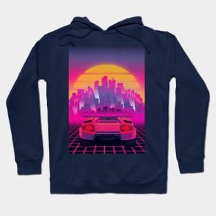 Countach Night outrun neon Hoodie